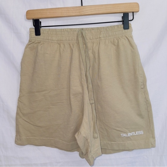 Talentless brown high waisted pull on casual loungewear sweat short size small - Picture 1 of 4